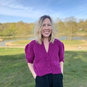 Zara Magenta Cardigan Sweater
